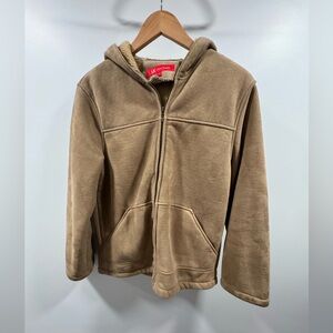 Anne Klein Hooded Suede Jacket